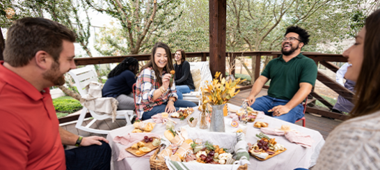 group of people laughing and smiling