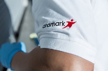 Aramark logo on polo